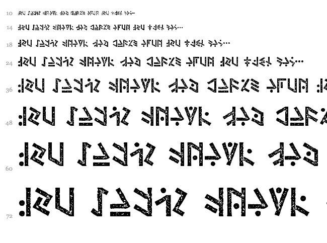 Temphis font waterfall